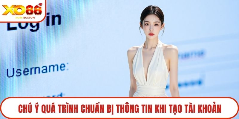 Chú ý quá trình chuẩn bị thông tin khi tạo tài khoản
